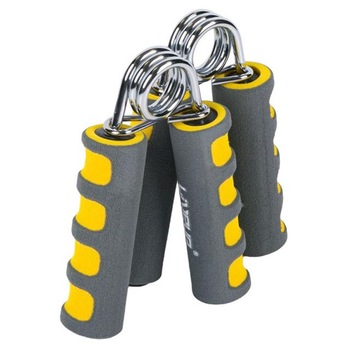 Set 2 flexori fitness LiveUp, Spuma si metal, 8,5x3 cm, Gri/Galben Set 2 flexori fitness LiveUp, Spuma si metal, 8,5x3 cm, Gri/Galben