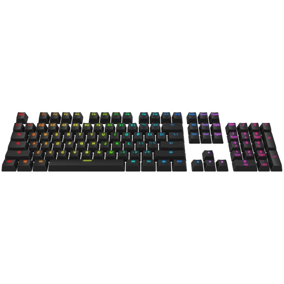 Kit taste SPC Gear KC104 DBL Shot PBT, compatibil Cherry MX, Kalih, Gateron, Outemu, Negru