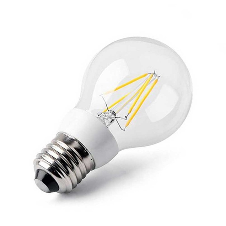 Bec LED, Showmine, E27, 6W, Filament, Alb, Cald
