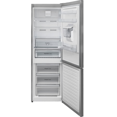 Combina frigorifica Daewoo RN-308RDQM, 330l l net, Clasa E, No Frost, Dispenser apa, H 187 cm, Inox