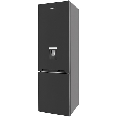 Combina frigorifica Daewoo RN-308RDQB, 330 l net, Clasa E, No Frost, Dispenser apa, H 187, Negru