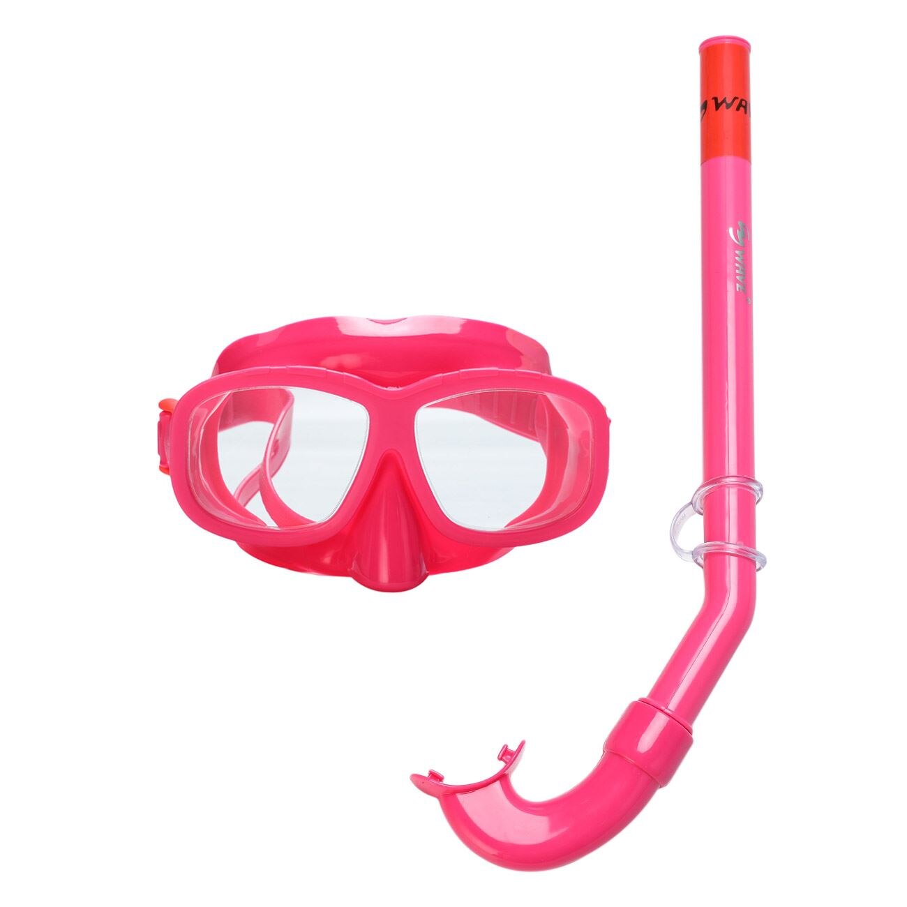 Set masca si tub inot, Zola, pentru copii, fuchsia, 3-6ani