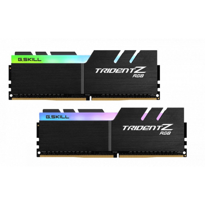 Memorie G.SKILL Trident Z RGB 32GB(2x16GB) DDR4, PC4-32000, 4000MHz CL16, F4-4000C16D-32GTZRA