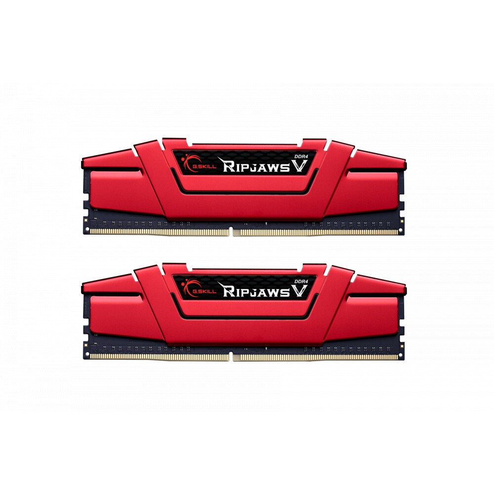 Memorie G.SKILL Ripjaws V Red 32GB(2x16GB) DDR4 PC4-25600 3200MHz CL14 F4-3200C14D-32GVR