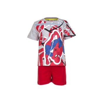 Set pijama baieti, Spiderman, tricou + pantaloni scurti, gri&rosu Set pijama baieti, Spiderman, tricou + pantaloni scurti, gri&rosu