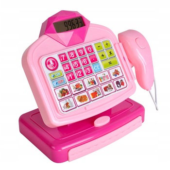 Casa de Marcat de Jucarie cu Calculator, Store Cash, Ecran LCD, POS, Scanner pentru Alimente, Sunete Specifice, Model Realist, Roz Casa de Marcat de Jucarie cu Calculator, Store Cash, Ecran LCD, POS, Scanner pentru Alimente, Sunete Specifice, Model Realist, Roz
