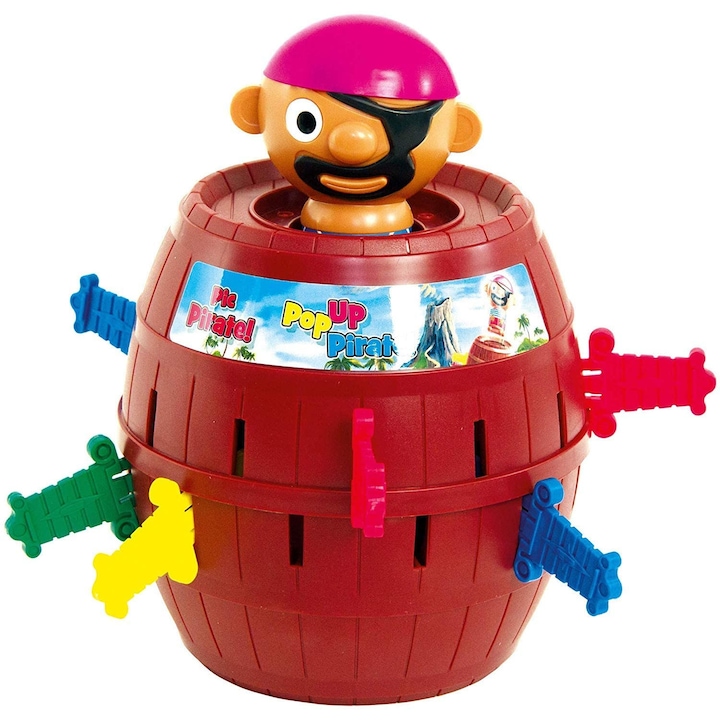 Simply Joy Klasszikus Pop Up Pirate Gyermek Interaktív Játék, játék lányoknak és fiúknak 4,5,6,7 éves, többszínű