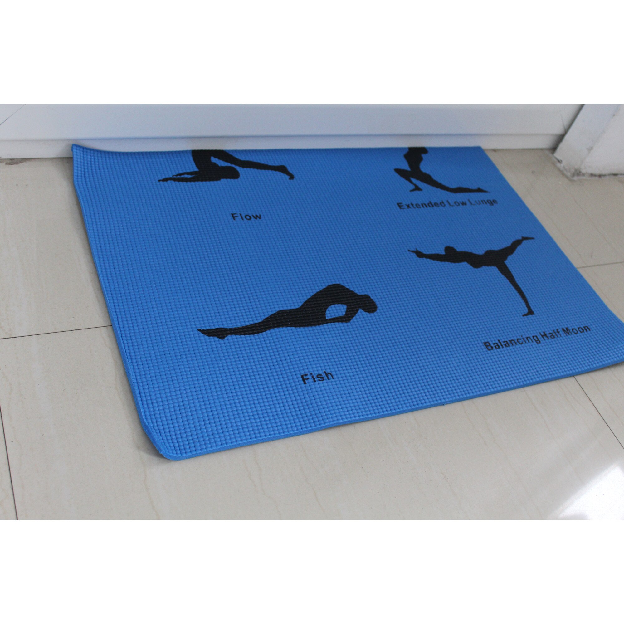 Covoras Baie, tip antialunecare , antiderapant, 60x40cm, poliester, model sport, culoare albastru