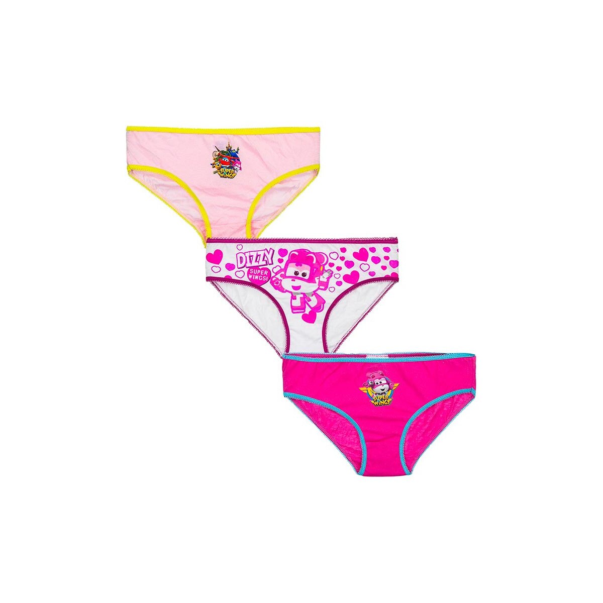 Set 3 perechi chiloti, fete, Disney, Super Wings, Multicolor