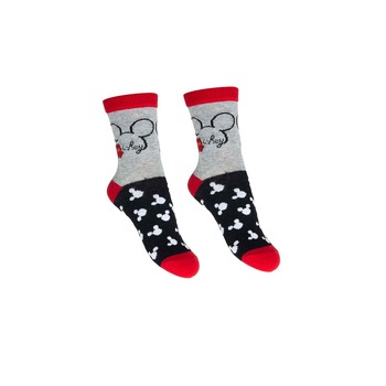Sosete baieti, Mickey Mouse, cu talpa imprimata, gri Sosete baieti, Mickey Mouse, cu talpa imprimata, gri
