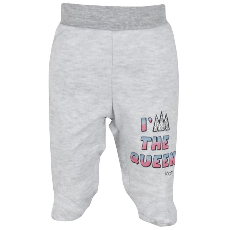 Pantaloni cu botosei pentru fete Koala Queen 07-780, Gri, Gri