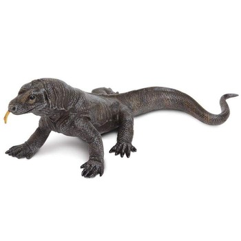 Figurina - Dragonul de Komodo, Gri, 4 cm Figurina - Dragonul de Komodo, Gri, 4 cm