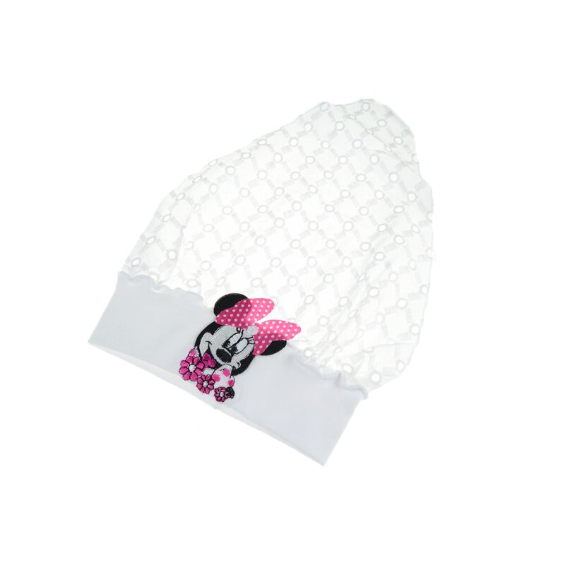 Bandana bumbac, fete, NN, Minnie Mouse, Alb