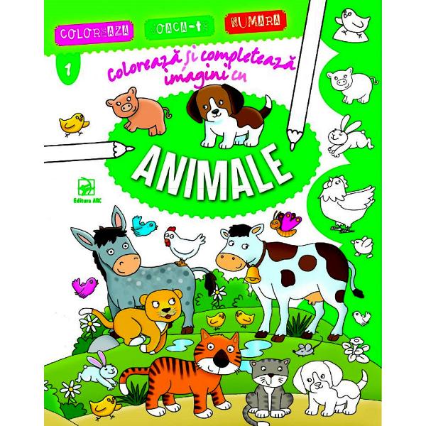 Coloreaza si completeaza imagini cu animale