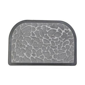 Pres mocheta semioval, 60x40 cm, Stone, gri Pres mocheta semioval, 60x40 cm, Stone, gri