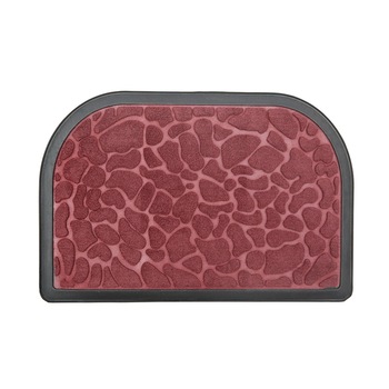 Pres mocheta semioval, 60x40 cm, Stone, visiniu Pres mocheta semioval, 60x40 cm, Stone, visiniu