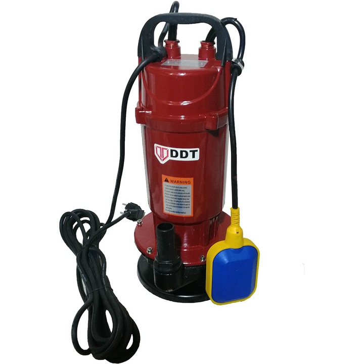DDT QDX35 Búvárszivattyú úszóval, 850W, Piros/Fekete