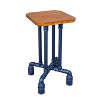 scaun minipick taburet din fier si lemn masiv design industrial picioare albastre imagen 9_0_
0