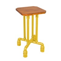 scaun minipick taburet din fier si lemn masiv design industrial picioare galbene imagen 11_0_
0