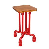 scaun minipick taburet din fier si lemn masiv design industrial picioare rosii imagen 6_0_
0