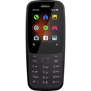 Telefon mobil, Nokia, 220, Dual SIM, 24MB, 16MB RAM, 4G, Black Telefon mobil, Nokia, 220, Dual SIM, 24MB, 16MB RAM, 4G, Black