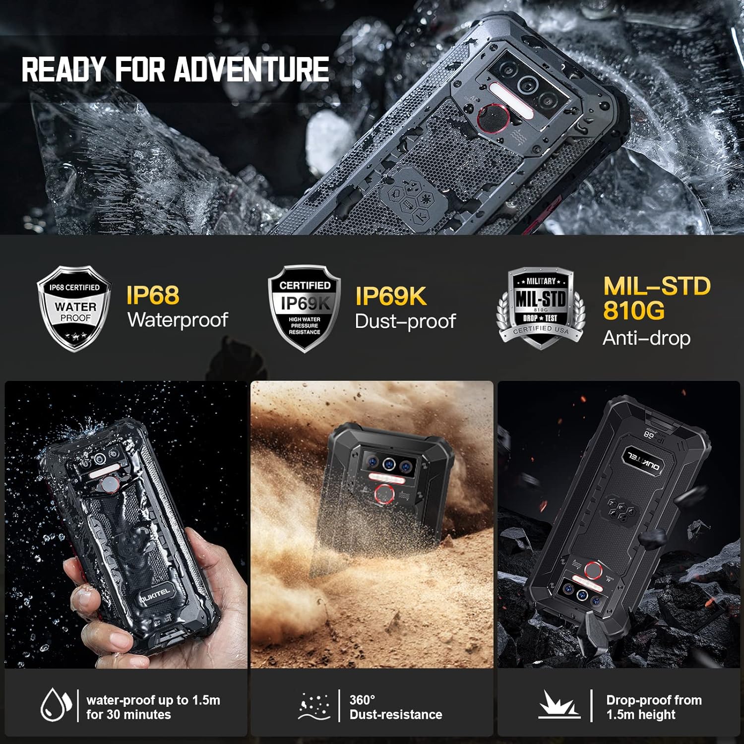 Telefon mobil Oukitel WP5, IPS 5.5inch, 4GB RAM, 32GB ROM, Android