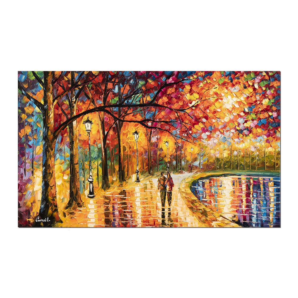 Tablou pictat manual - Vis implinit (3) - 100x60cm ulei pe panza in cutit, efect 3D