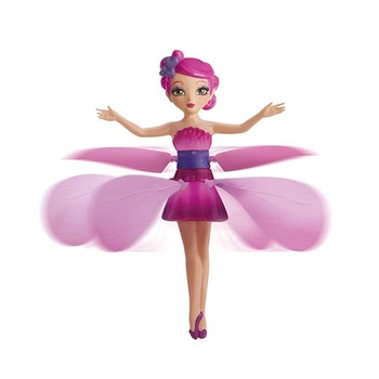 Papusa Zana Zburatoare, incarcare USB, din plastic, culoare roz Papusa Zana Zburatoare, incarcare USB, din plastic, culoare roz