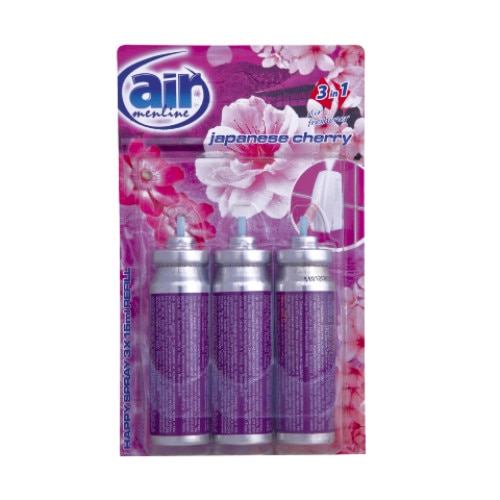 Odorizante AIR menline happy spray rezerva, 3x15ml, Japanese Cherry