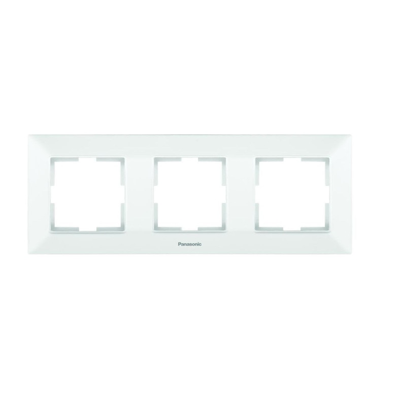 Rama Panasonic cu 3 module Orizontala Alb Arkedia Slim