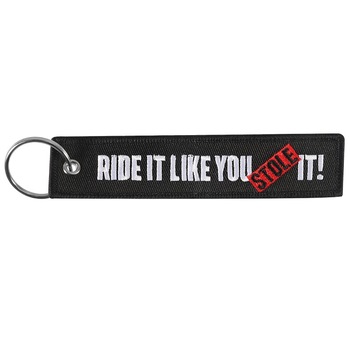Breloc Auto Moto Textil Negru Ride It Like You Stole It 13cm Breloc Auto Moto Textil Negru Ride It Like You Stole It 13cm