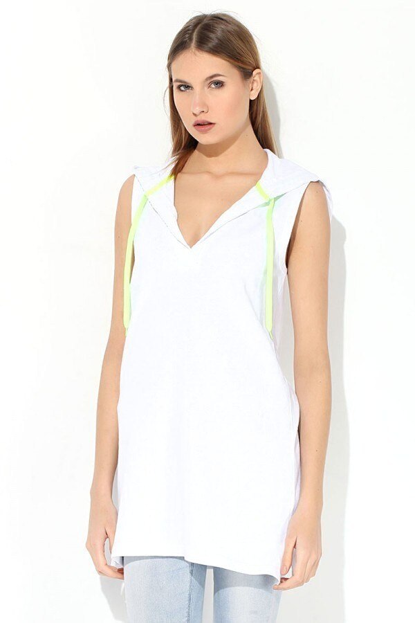 Hanorac sport alb cu gluga BSL