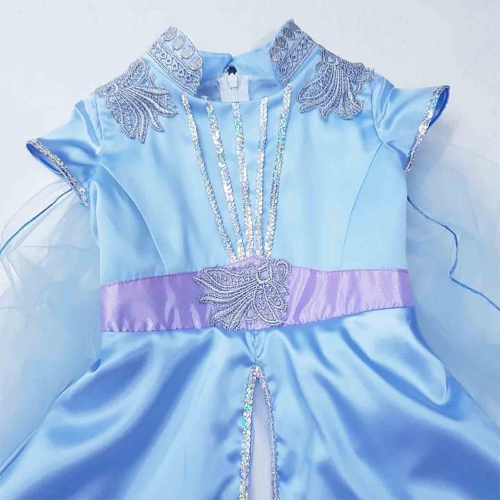 Rochita cu maneca scurta Printesa Elsa 4-5 ani, Flavis, Multicolor