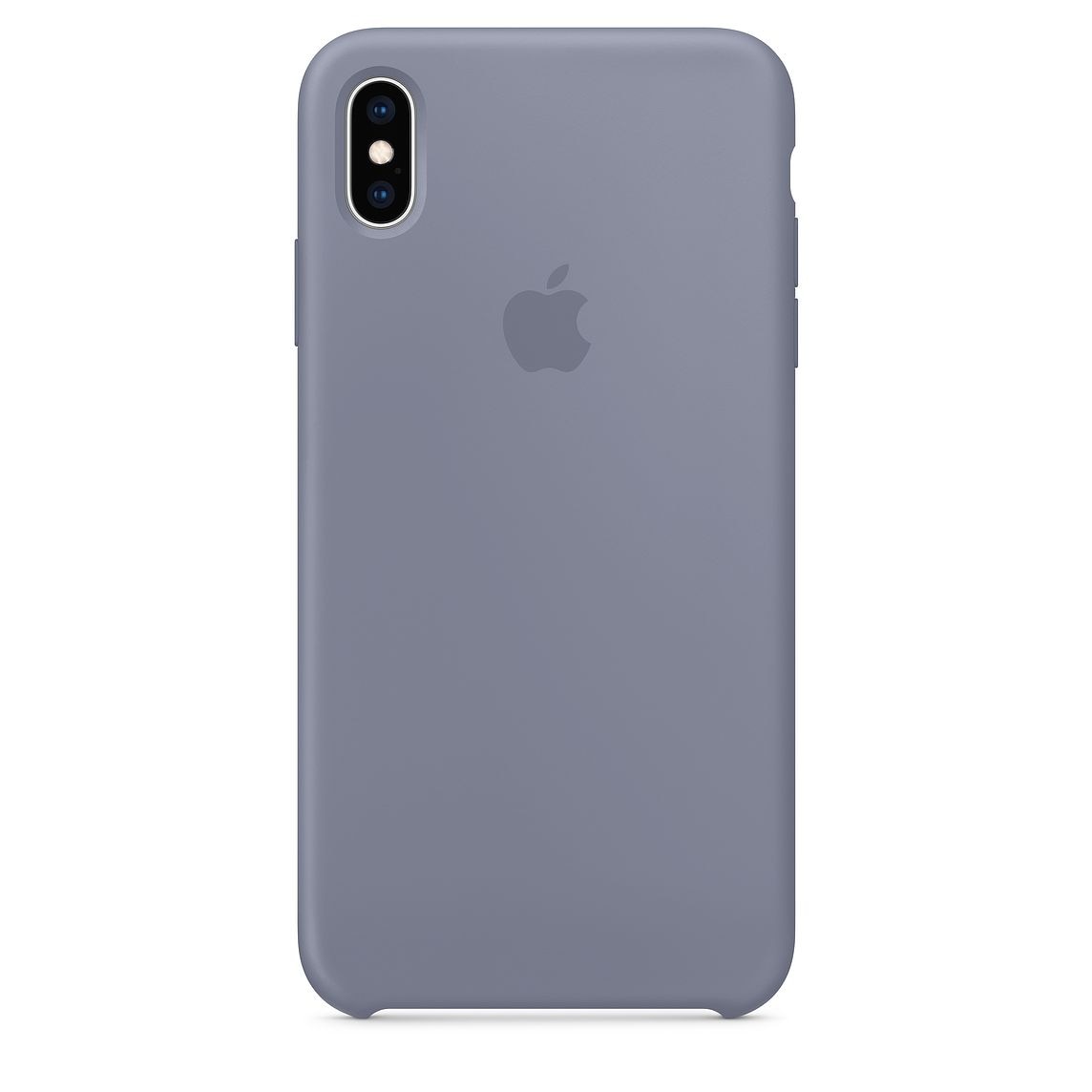Husa protectie spate Bibilel cu logo Apple pentru iPhone XS, silicon, Gri, BBL1571