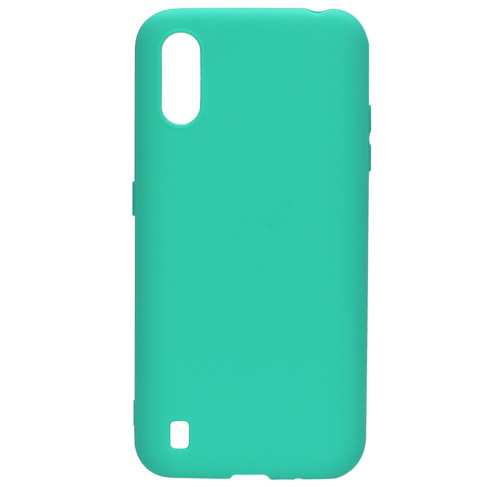 Husa Lemontti Silicon Silky pentru Samsung Galaxy A01, Turcoaz