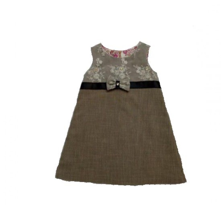 Детска рокля Елза Чех Диана, сиво,110см.