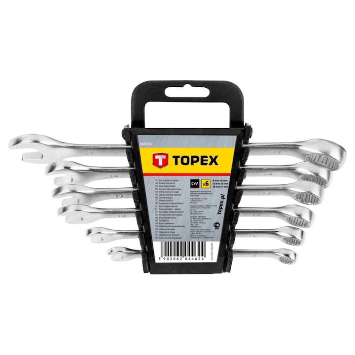 Csillag-villás kulcs készlet Topex 8-17mm 6 részes 35D755