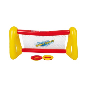 Joc Frisbee pentru Piscina, cu Poarta, Plasa si 2 Discuri, 131.5 x 48 x 68 cm Joc Frisbee pentru Piscina, cu Poarta, Plasa si 2 Discuri, 131.5 x 48 x 68 cm