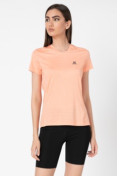 Salomon, Tricou cu decolteu in V pentru alergare, Roz somon Salomon, Tricou cu decolteu in V pentru alergare, Roz somon