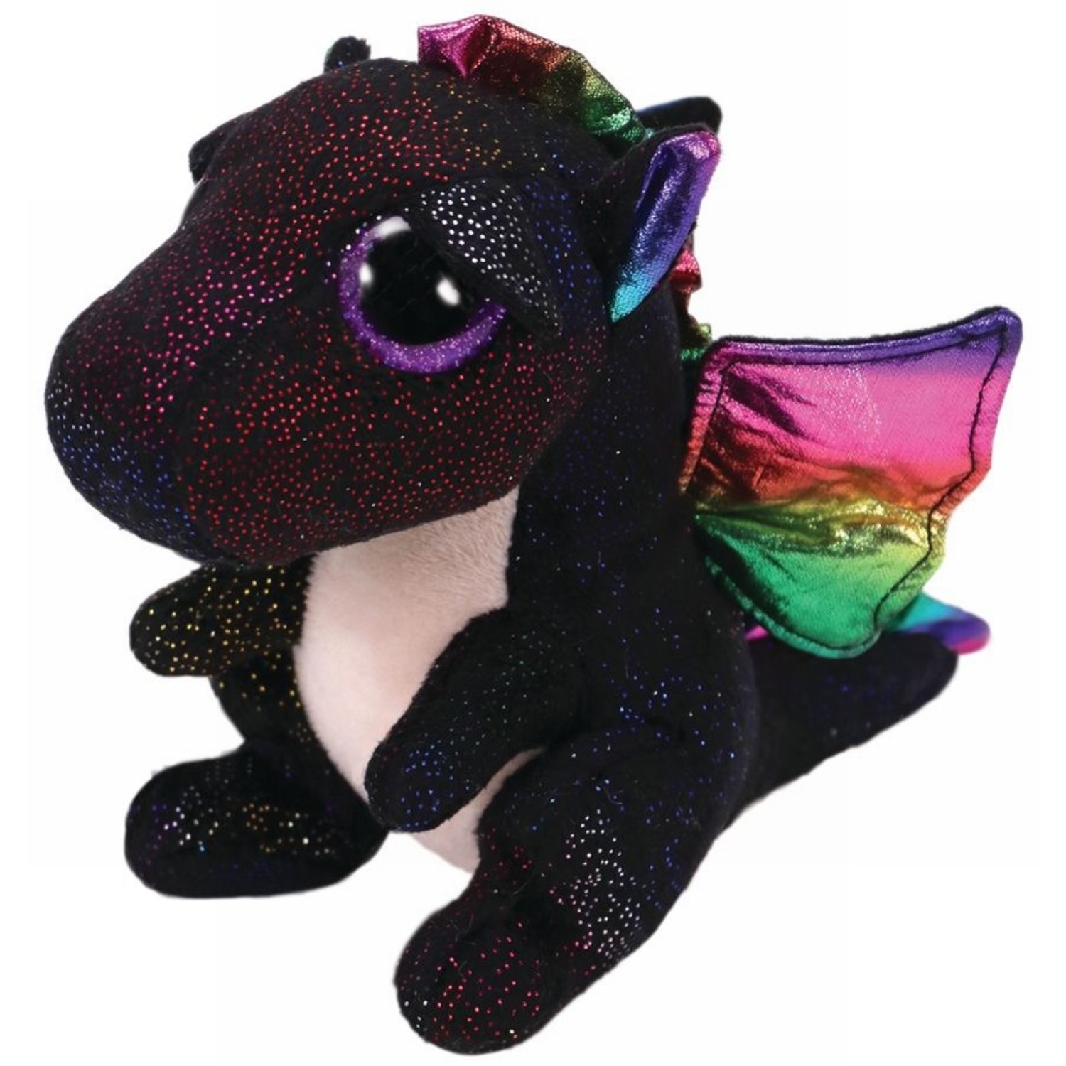 Jucarie de plus TY - Beanie Boos, Dragonul Anora, negru, 15 cm