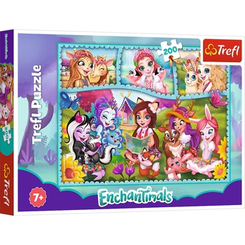 Puzzle Trefl, Enchantimals si prietenii extraordinari, 200 piese Puzzle Trefl, Enchantimals si prietenii extraordinari, 200 piese