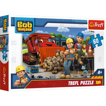 Puzzle Trefl, Bob the builder, Bob Si Wendy, 60 piese Puzzle Trefl, Bob the builder, Bob Si Wendy, 60 piese