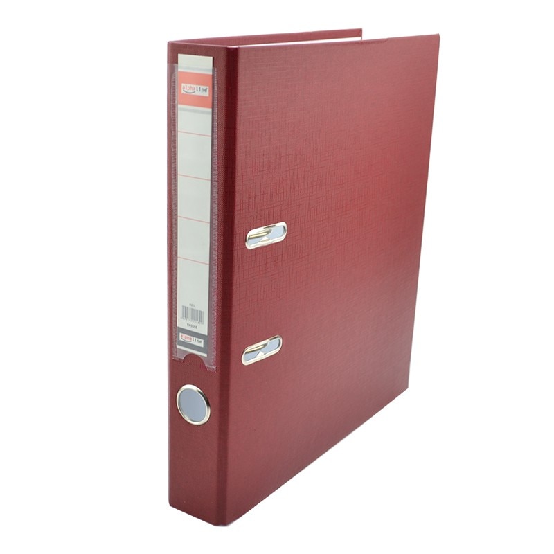 Biblioraft plastifiat Alphaline, cotor 5 cm, A4, Visiniu