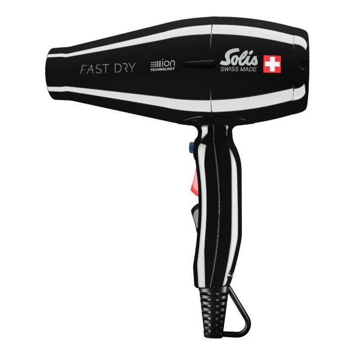 Uscator de par Solis Fast Dry, putere 2200W, anti-frizz, 2 viteze si 3 trepte de caldura, Negru