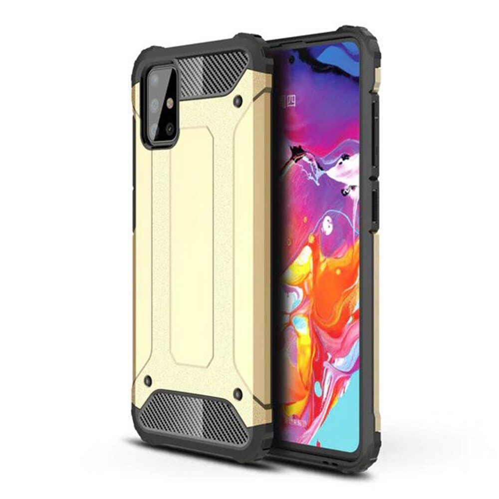 Husa Antisoc Forcell Armour pentru Samsung Galaxy A71, Auriu