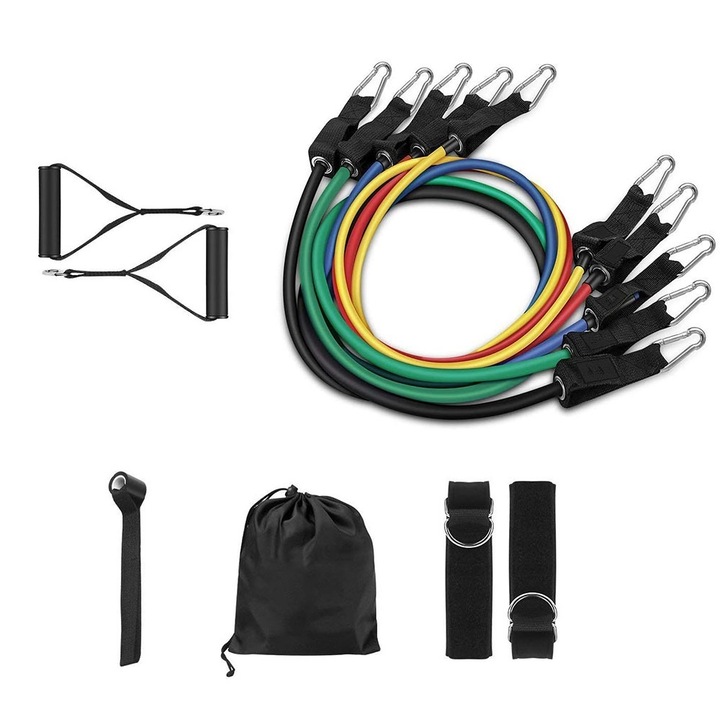 Ластици за тренировка ОЕМ, Фитнес Комплект от 11 части