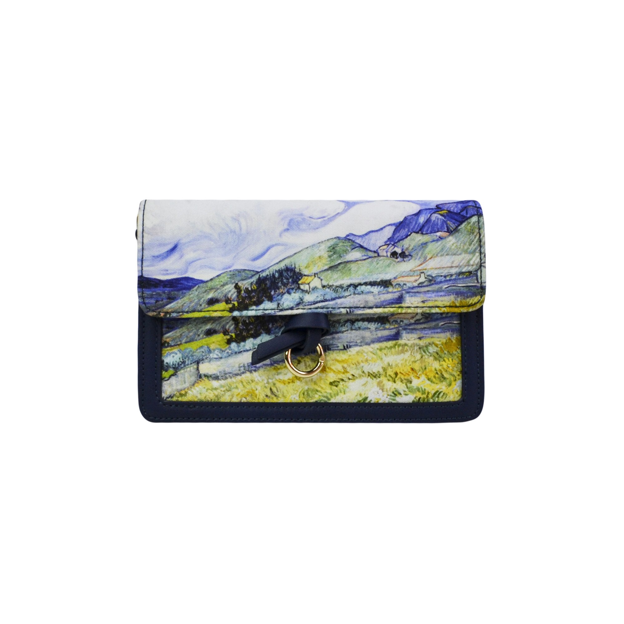 Poseta dama Van Gogh, 20 x 18.5 x 15 cm, albastru