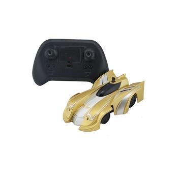 Masina magica de curse, Wall Climber, Material Plastic, Cu Telecomanda, auriu Masina magica de curse, Wall Climber, Material Plastic, Cu Telecomanda, auriu