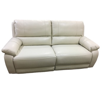 Canapea cu 2 reclinere manuale, Md 5550 Alfred, Piele naturala suprafata de contact, canapea 3 locuri, beige Canapea cu 2 reclinere manuale, Md 5550 Alfred, Piele naturala suprafata de contact, canapea 3 locuri, beige