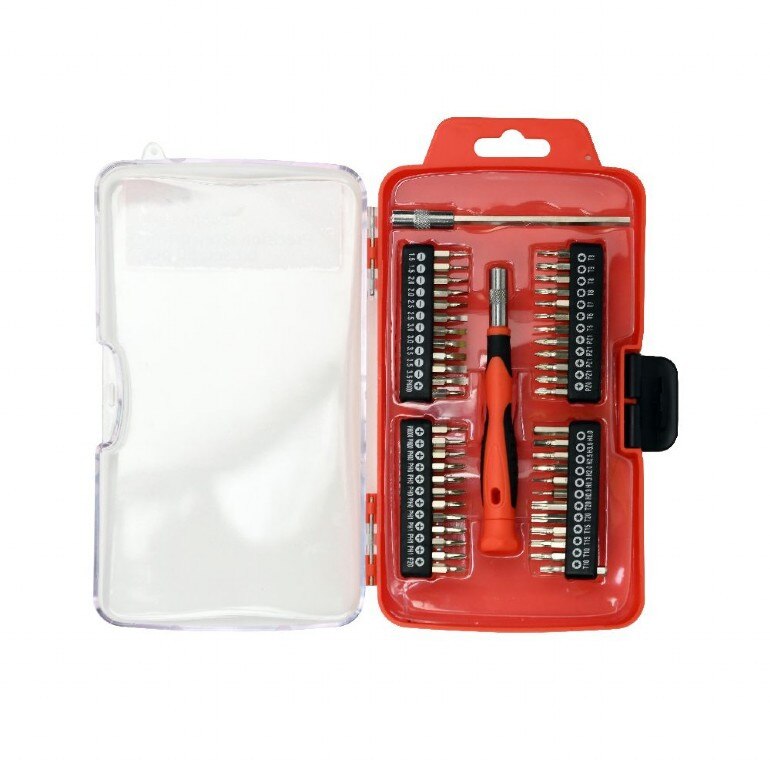 Set 50 de piese, surubelnita si biti de precizie, Cablexpert 10276, in cutie de depozitare